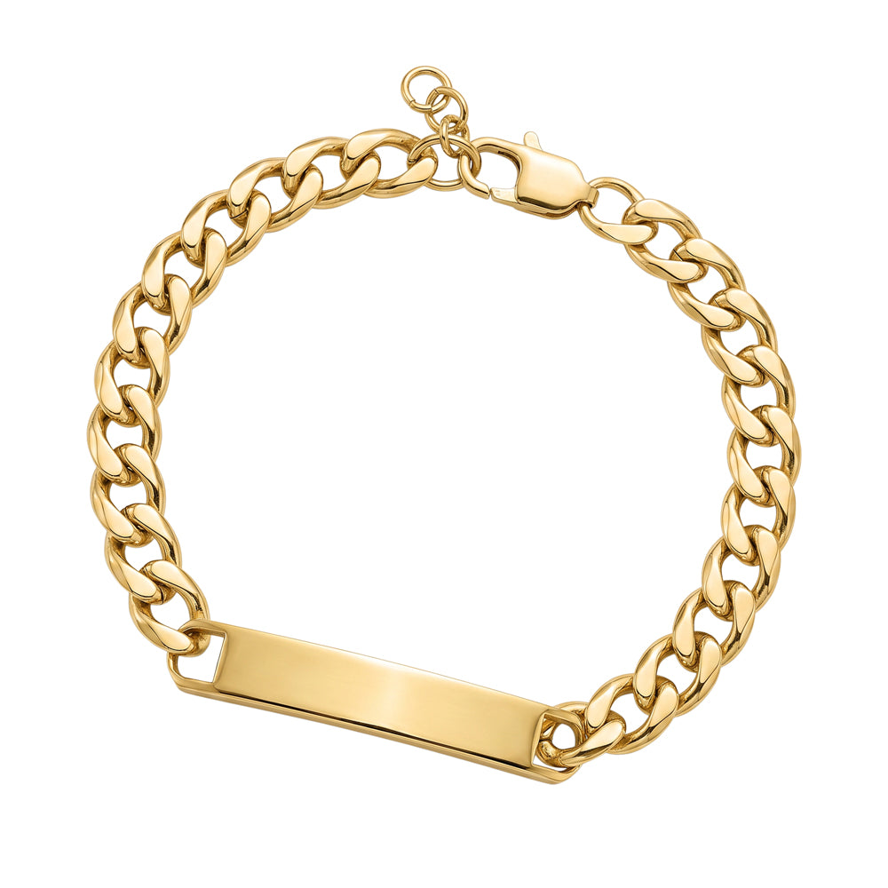 Blaze Cuban Link ID Plate Bracelet
