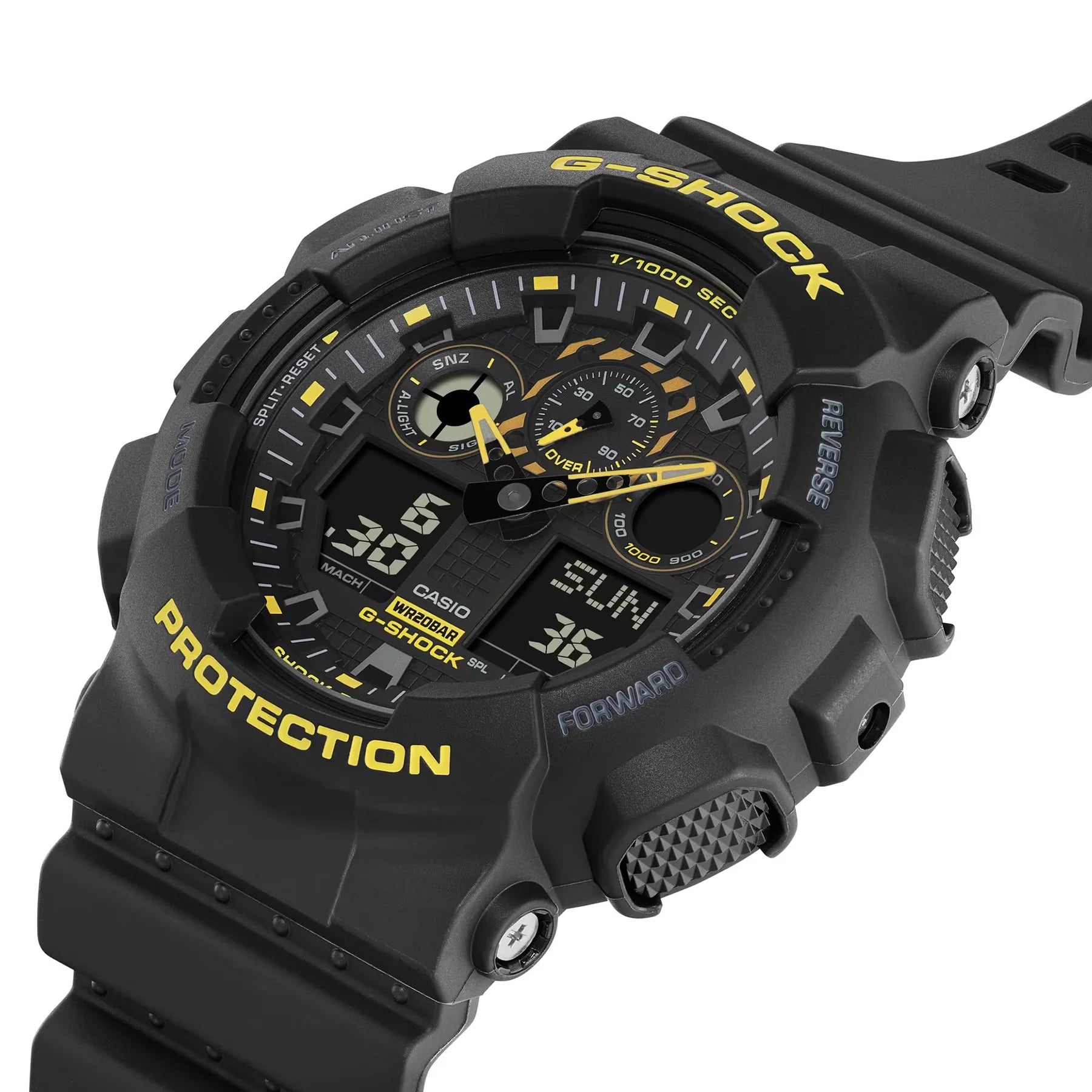 G-Shock Duo Caution Black and Yellow Watch GA100CY-1A