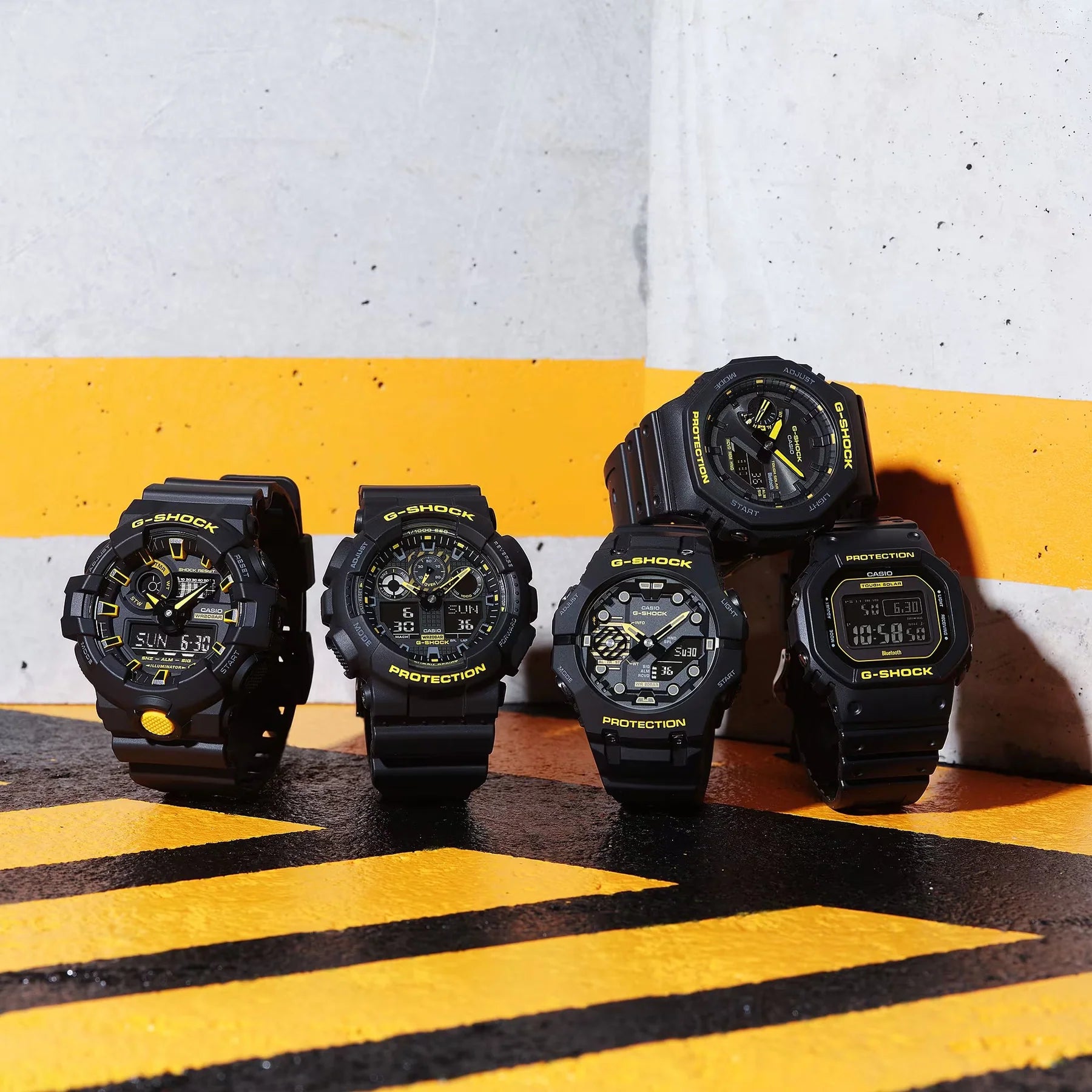 G-Shock Duo Caution Black and Yellow Watch GA100CY-1A