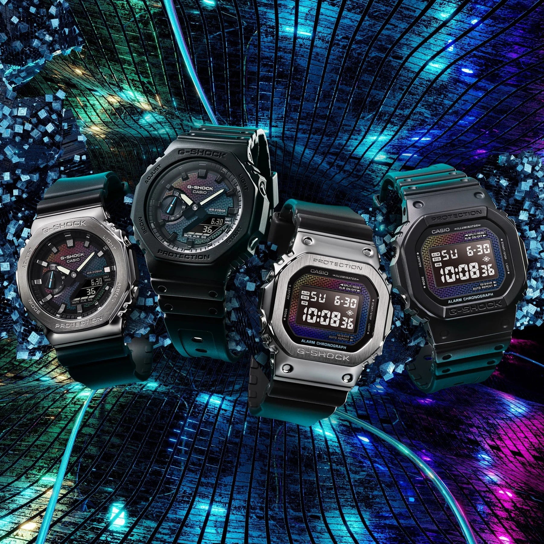 G-Shock Duo Rainbow Brick GA2100RW-1A Watch