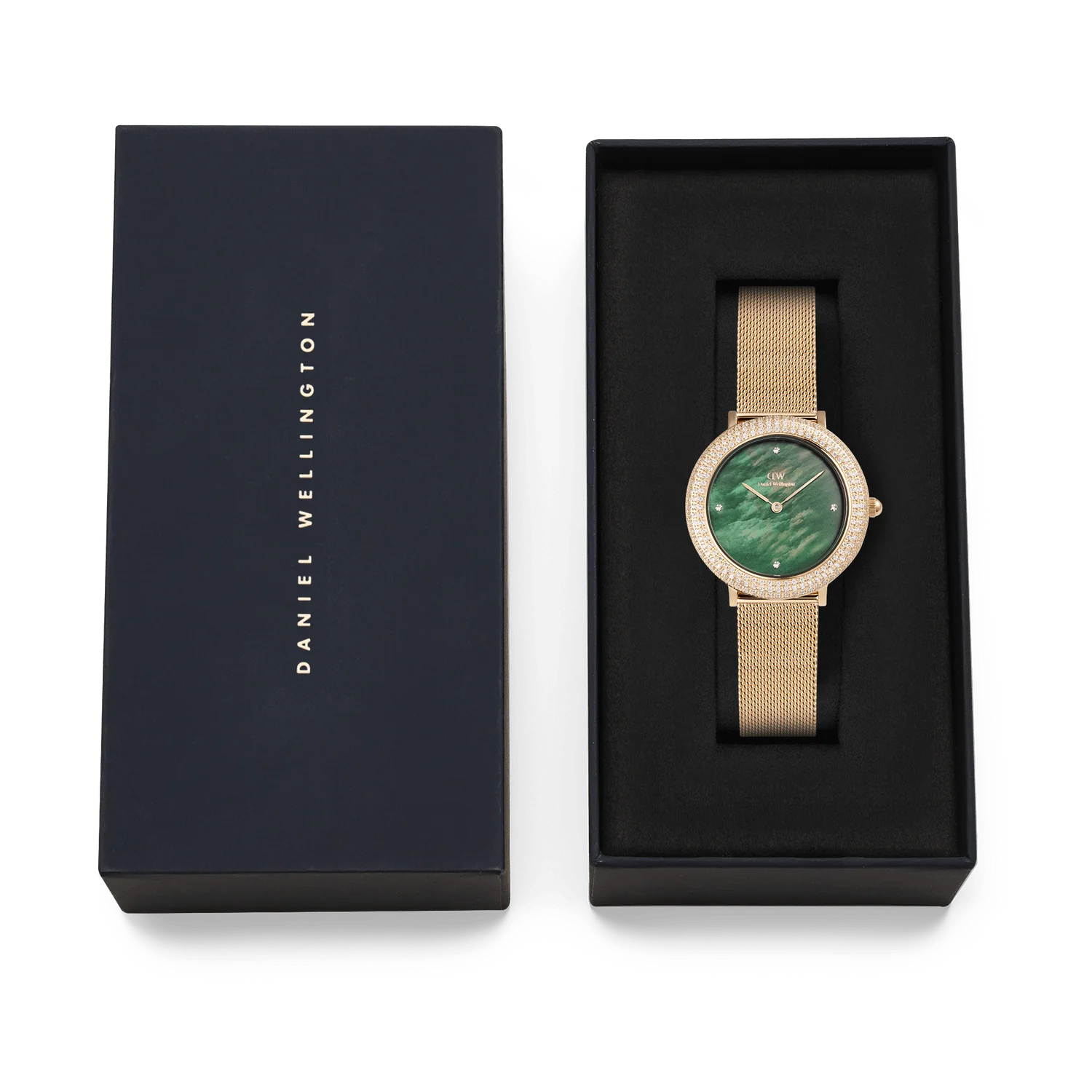Daniel Wellington Crystalline Bezel Evergold Green