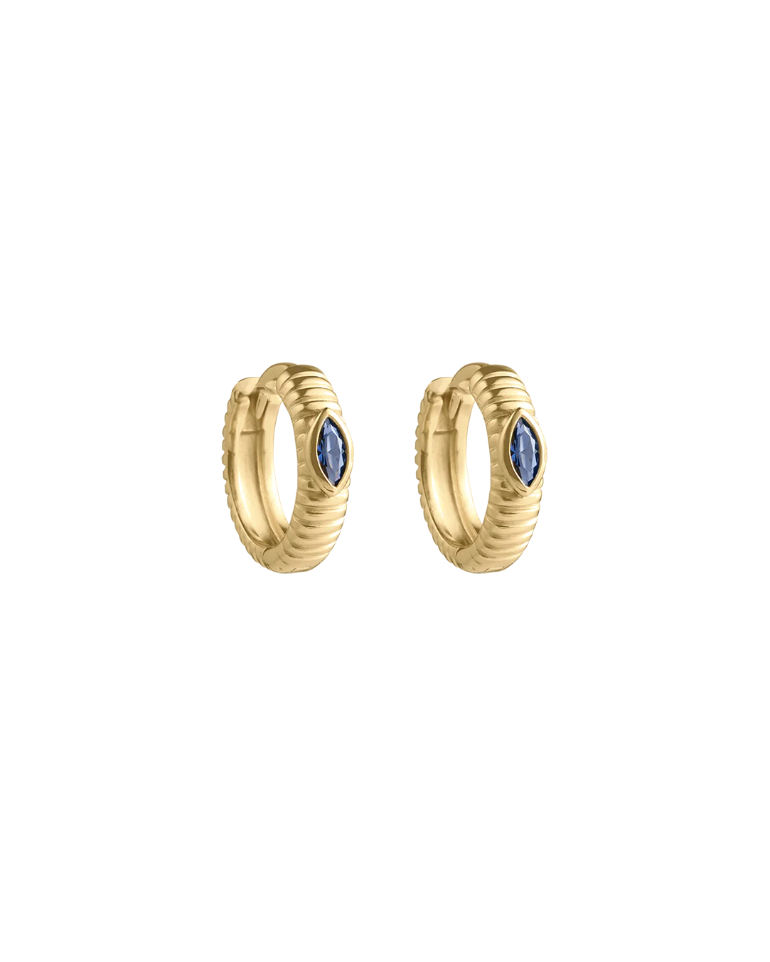 Kirstin Ash Ink Texture Hoops (18k Gold Plated)
