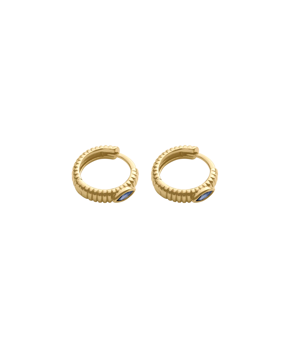 Kirstin Ash Ink Texture Hoops (18k Gold Plated)