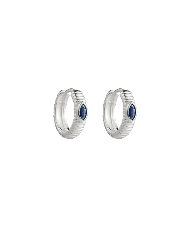 Kirstin Ash Ink Texture Hoops (Sterling Silver)