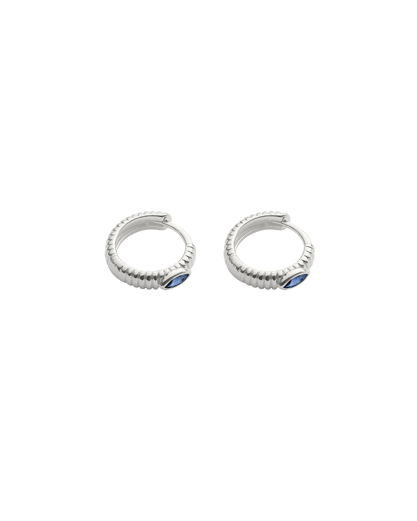 Kirstin Ash Ink Texture Hoops (Sterling Silver)