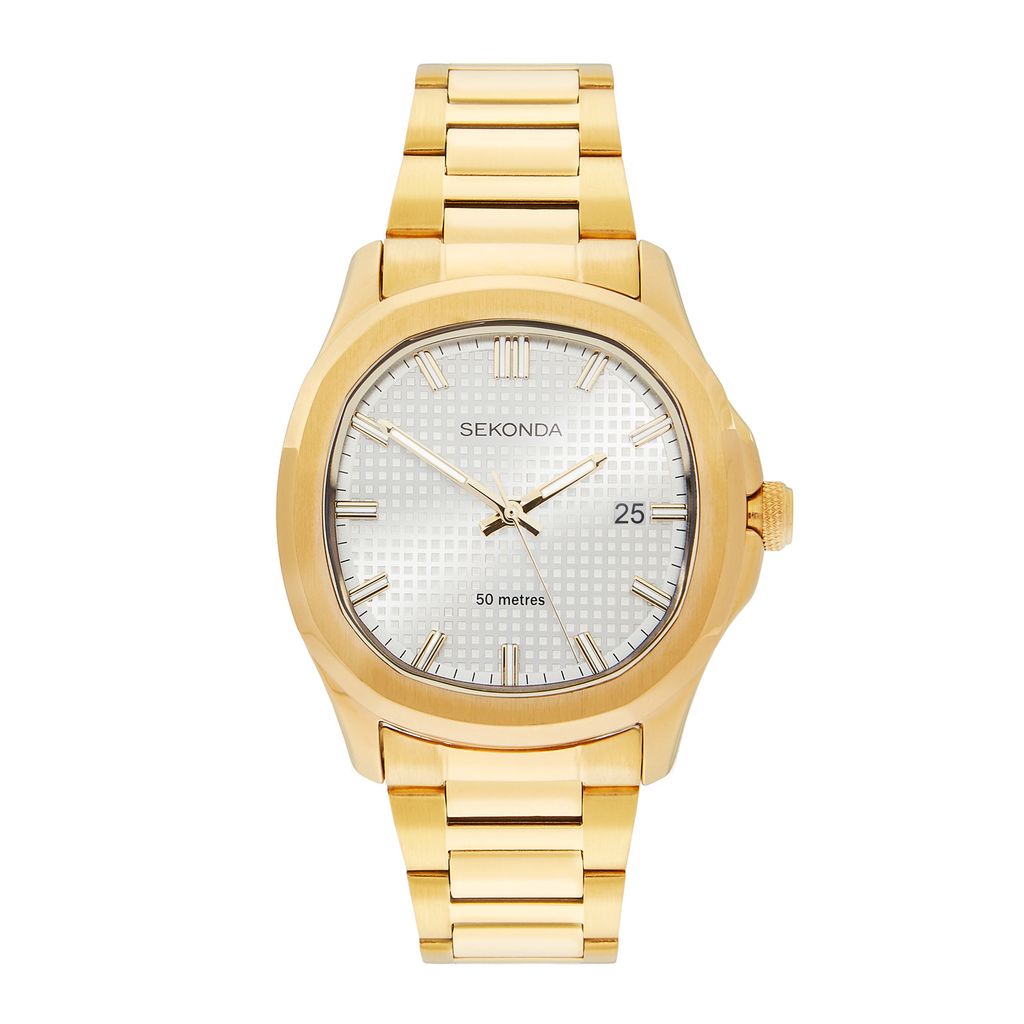 Sekonda Octaire Men's Watch | Gold Case and Stainless Steel Bracelet