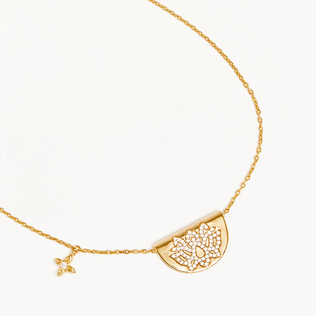 By Charlotte Gold Live in Light Lotus Necklace