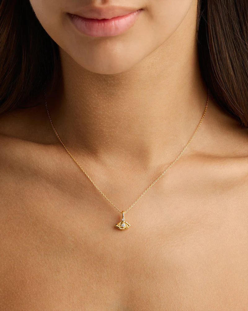 By Charlotte 18k Gold Vermeil I am Protected Necklace