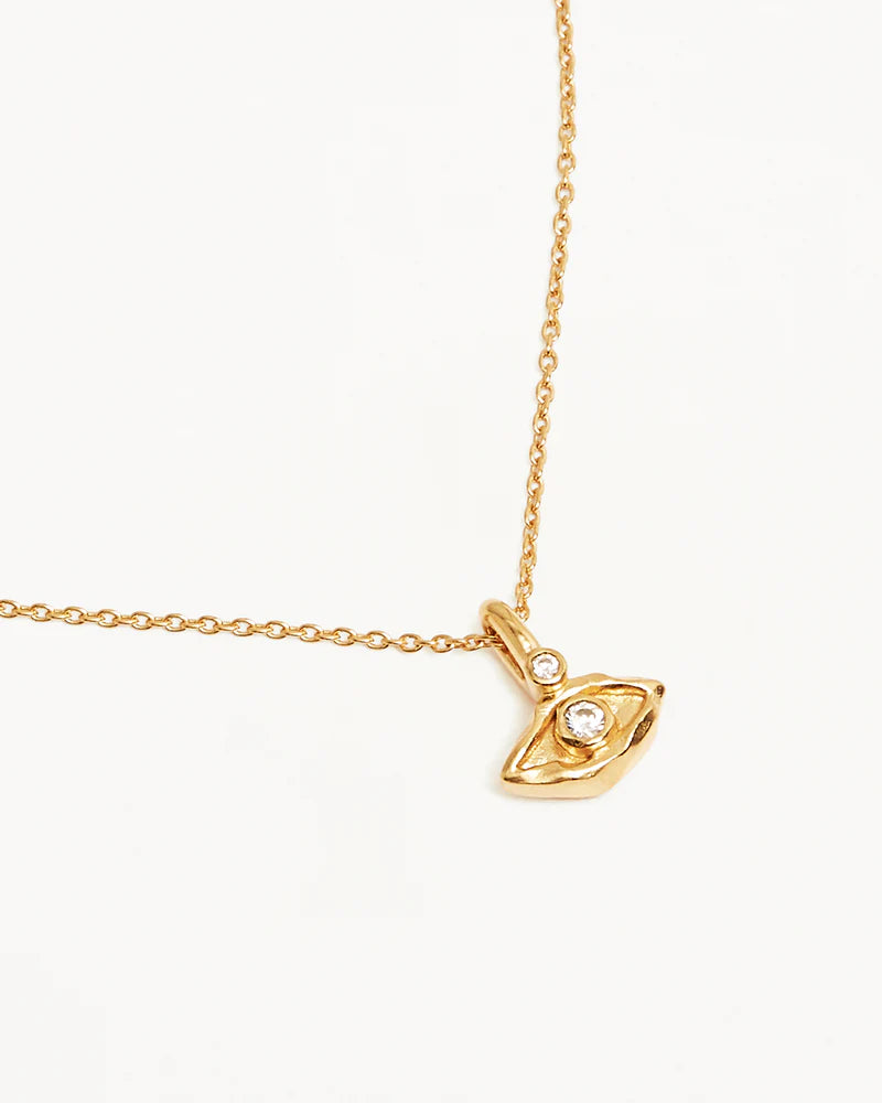 By Charlotte 18k Gold Vermeil I am Protected Necklace