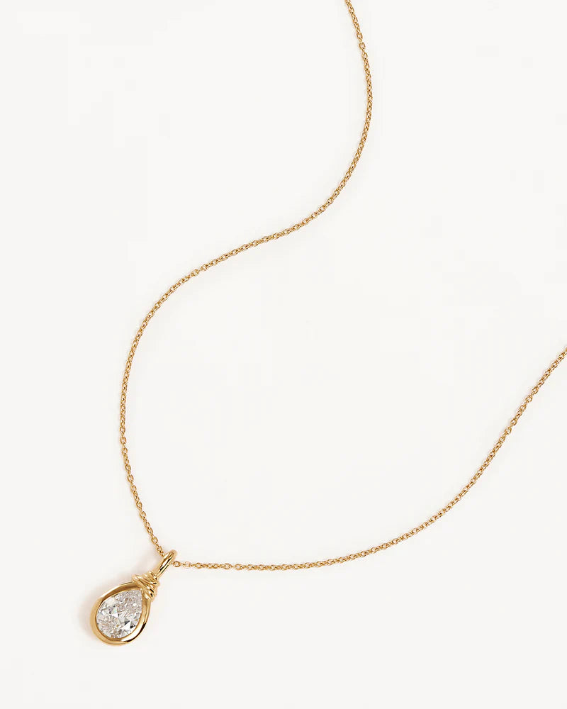 By Charlotte 18k Gold Vermeil Soul Searching Necklace - Crystal Mist
