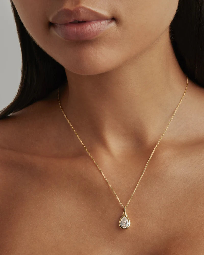 By Charlotte 18k Gold Vermeil Soul Searching Necklace - Crystal Mist