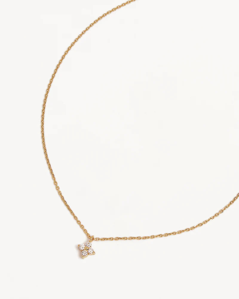 By Charlotte 18k Gold Vermeil Crystal Bloom Necklace