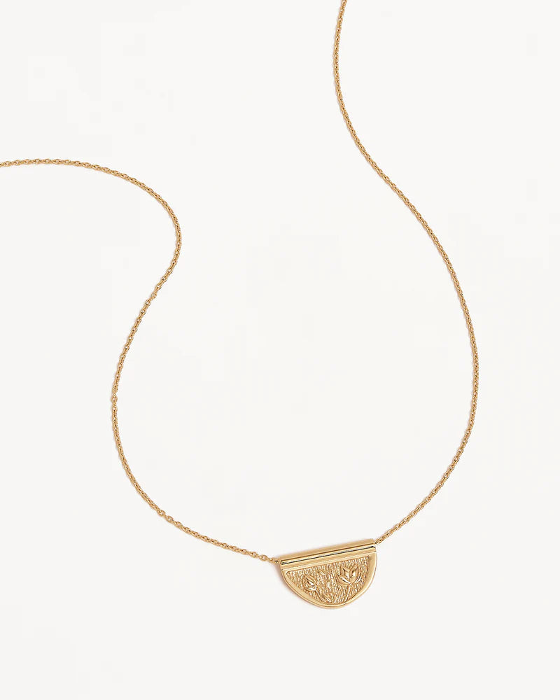 By Charlotte 18k Gold Vermeil Blooming Together Lotus Necklace