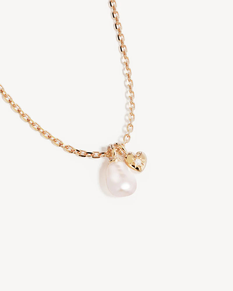 By Charlotte 18k Gold Vermeil Under the Moonlight Pearl Necklace
