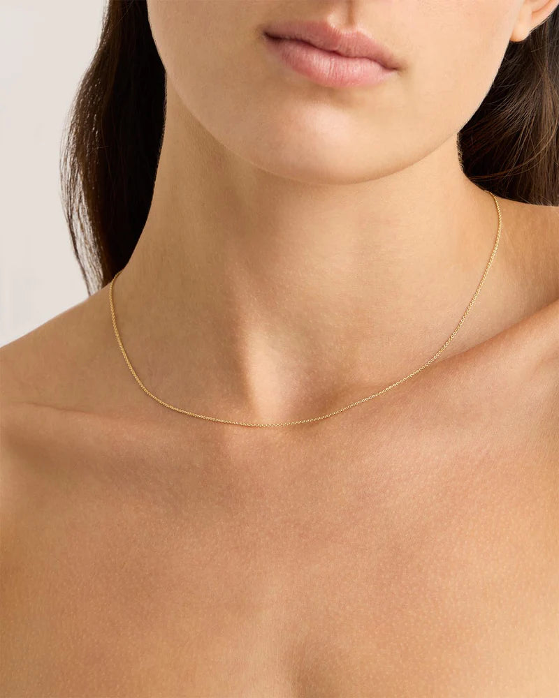 By Charlotte 18k Gold Vermeil 18" Fine Rolo Chain Necklace