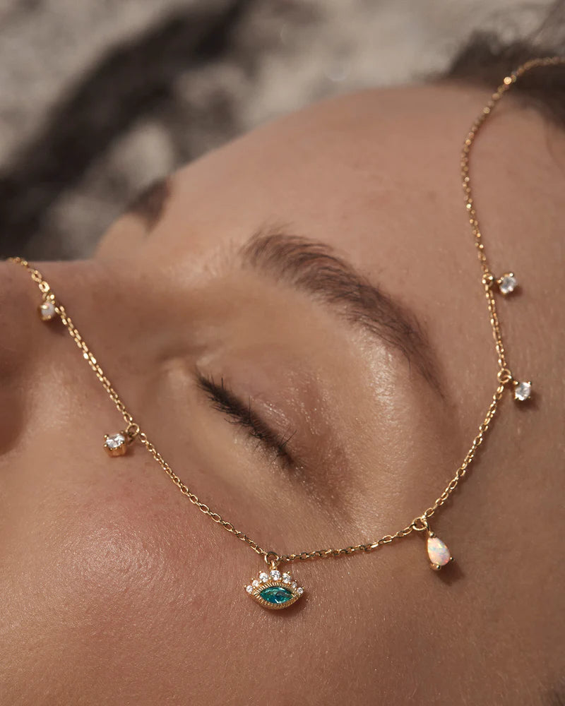 By Charlotte 18k Gold Vermeil Hope and Protection Necklace