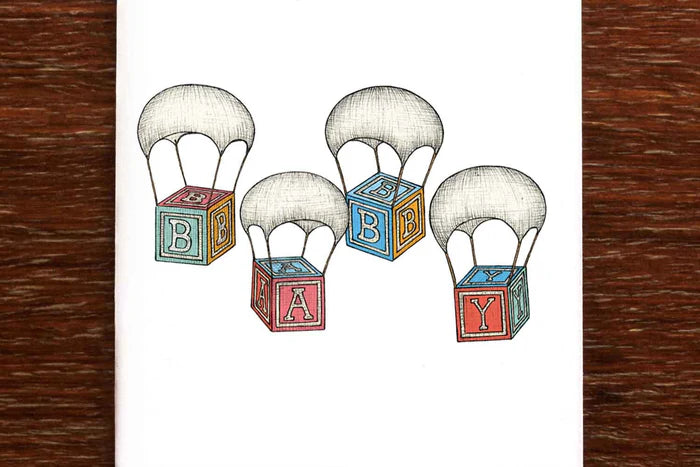 The Nonsense Maker Baby Parachutes - Card for Newborn