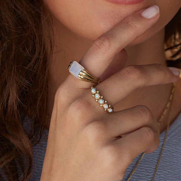 Toni May Opal Gold Band