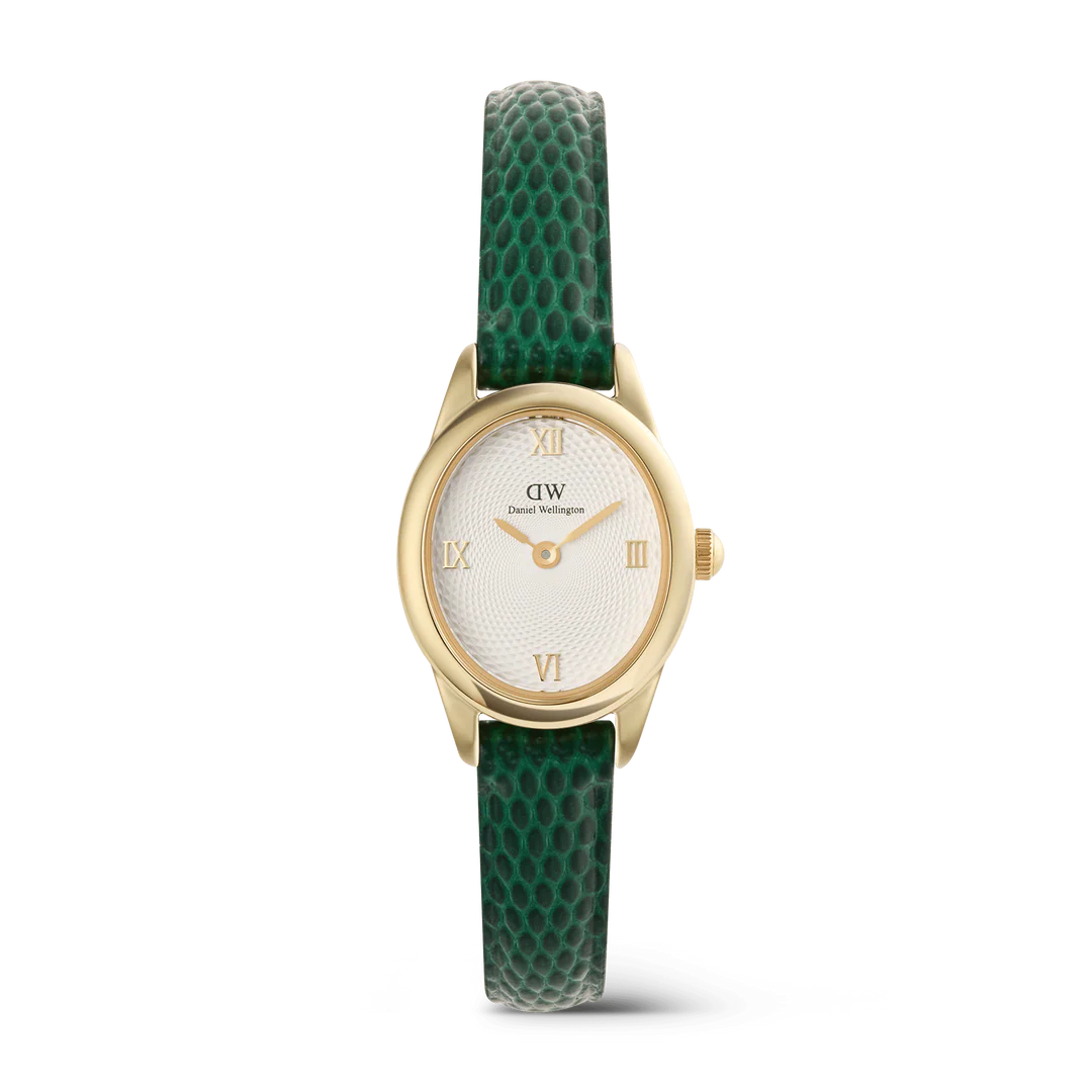 Daniel Wellington Ophelia Mini Green Lizard White Guilloché Gold
