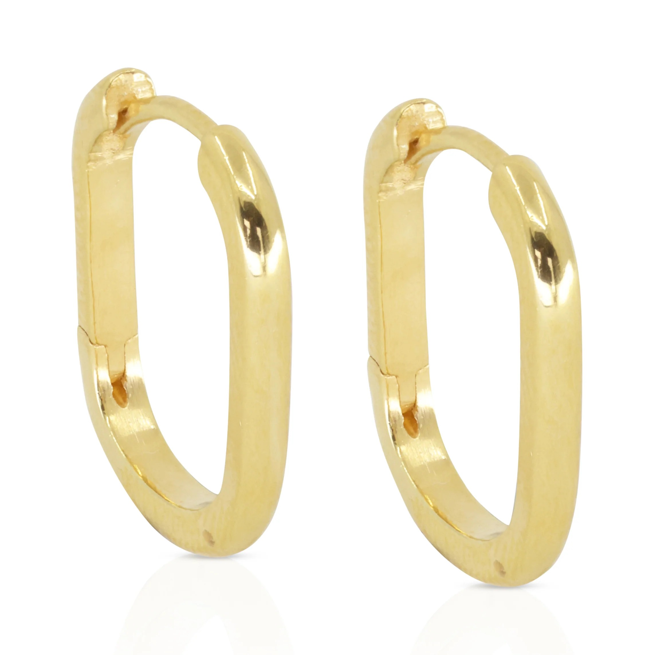 Toni May Paperclip Polished Huggie Earrings