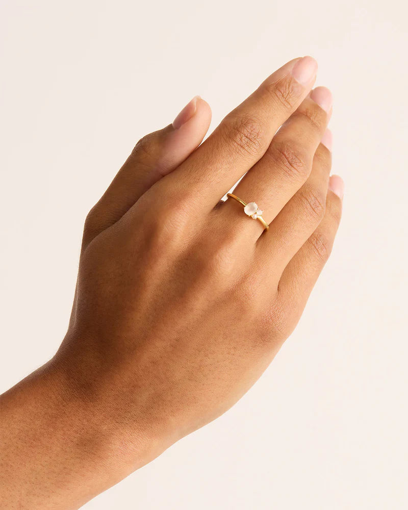 By Charlotte 18k Gold Vermeil Kindred Birthstone Ring - June