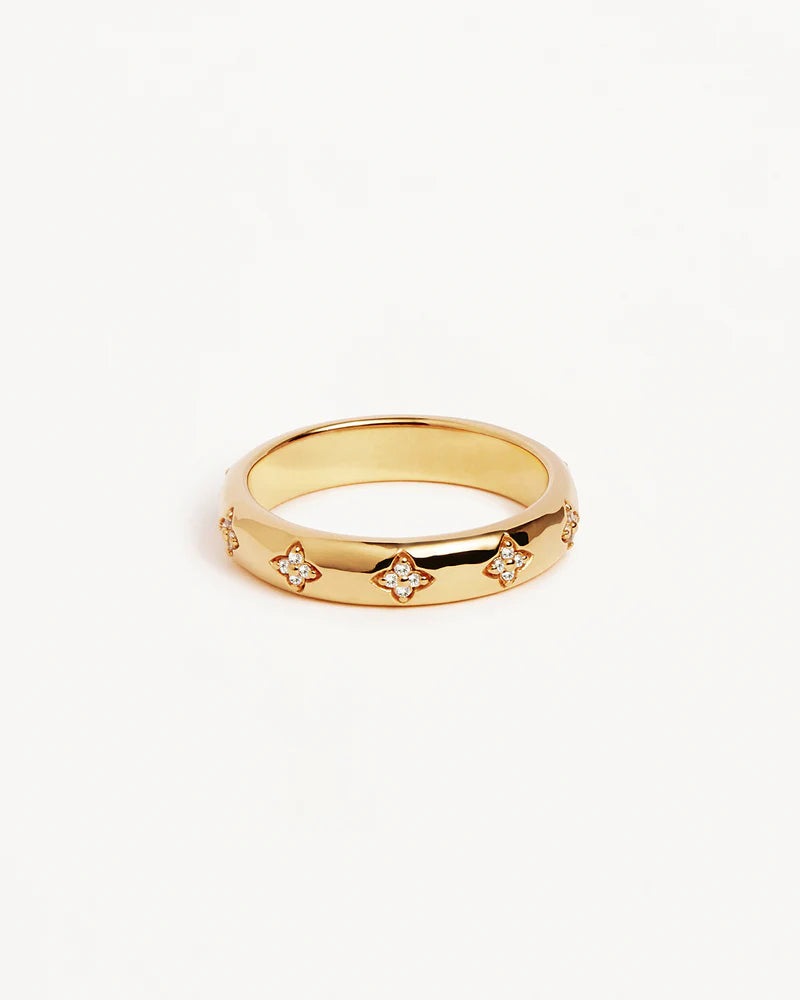 By Charlotte 18k Gold Vermeil Bloom With You Lotus Ring