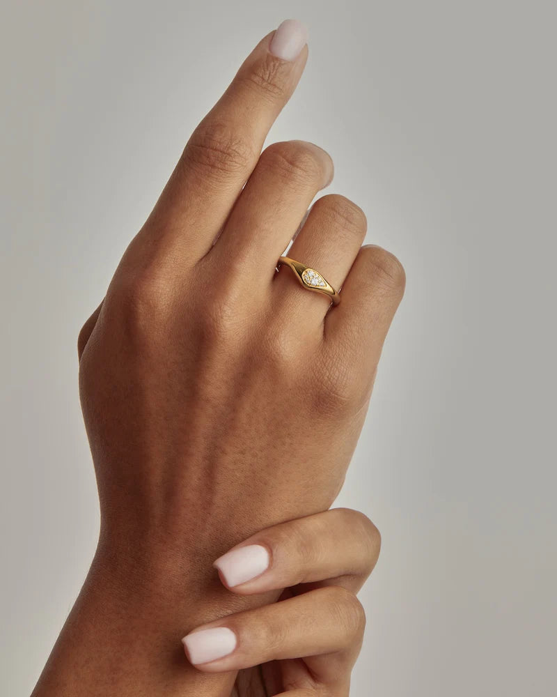 By Charlotte 18k Gold Vermeil Ocean Mist Ring