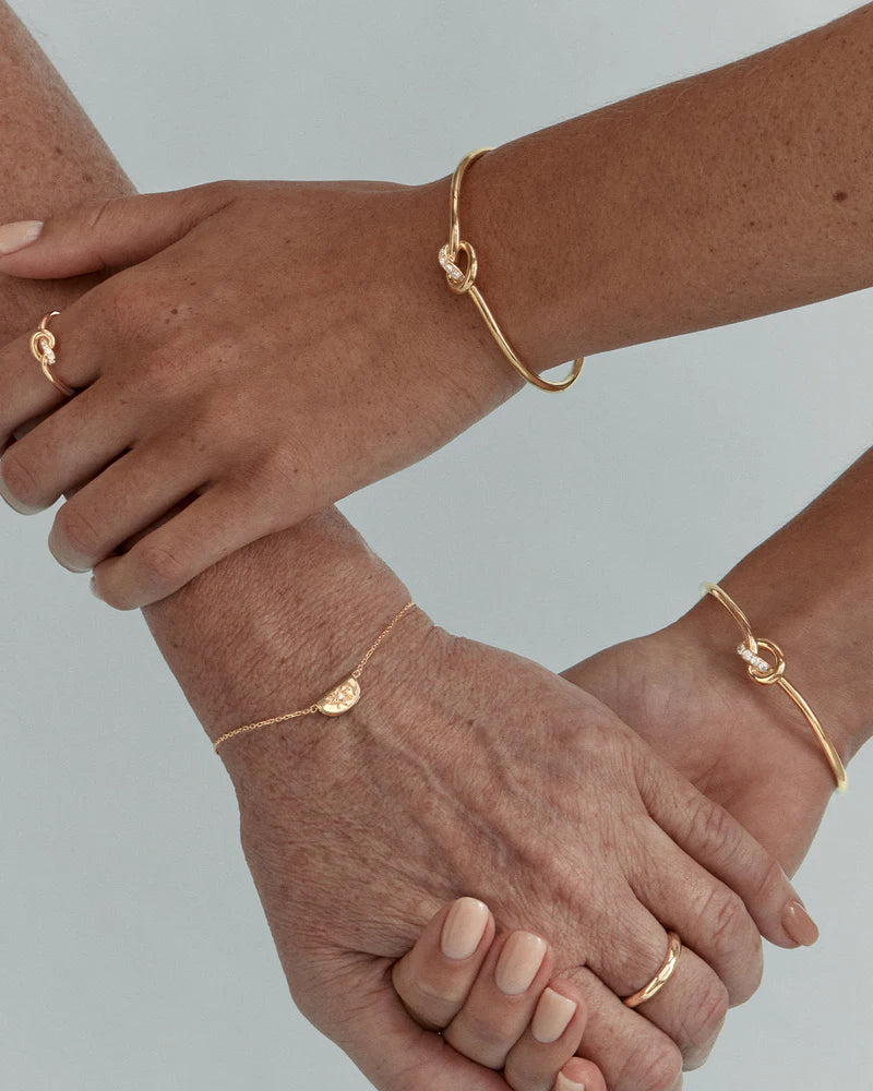 By Charlotte 18k Gold Vermeil Love Knot Lab-Grown Diamond Ring