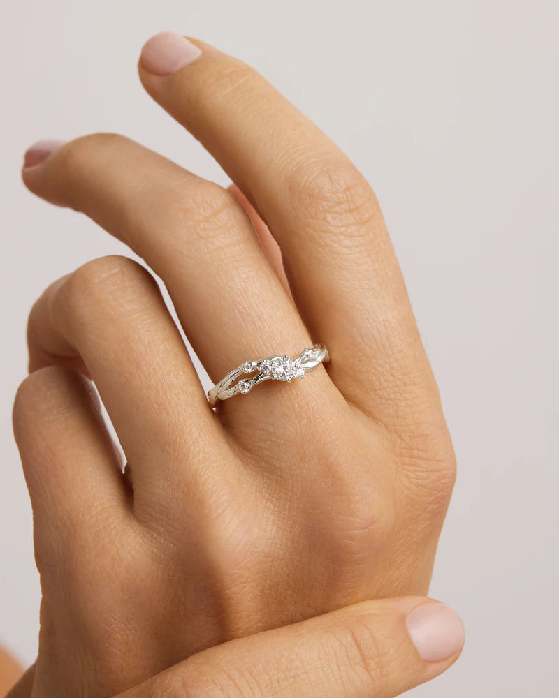By Charlotte No Rain No Flowers Ring Silver