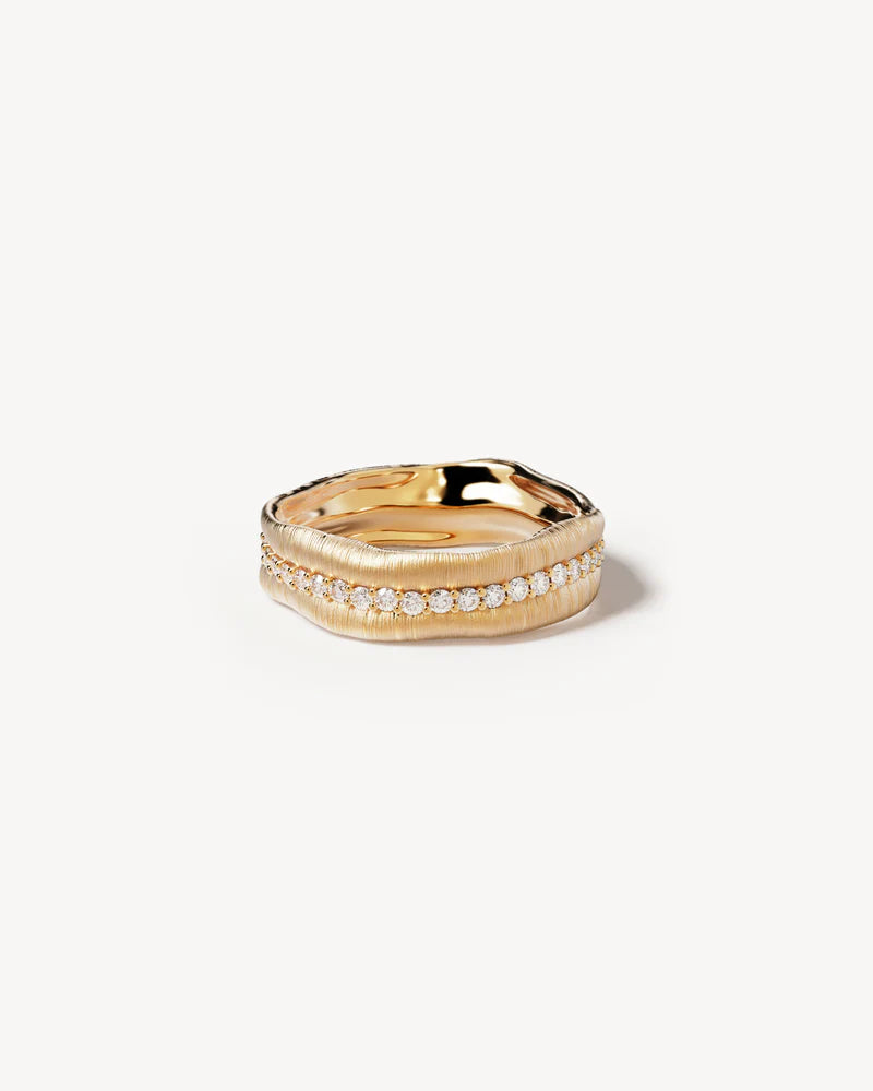 By Charlotte 18k Gold Vermeil Begin Again Band Ring
