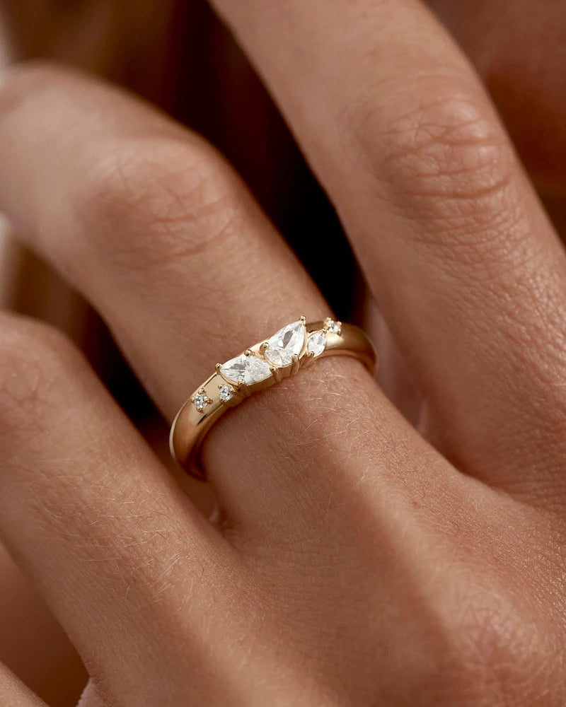 By Charlotte 18k Gold Vermeil With Wings I Fly Ring