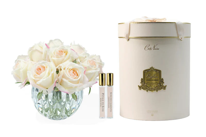 Cote Noire Luxury Round 13 Rose Bud Bouquet - Pink Blush