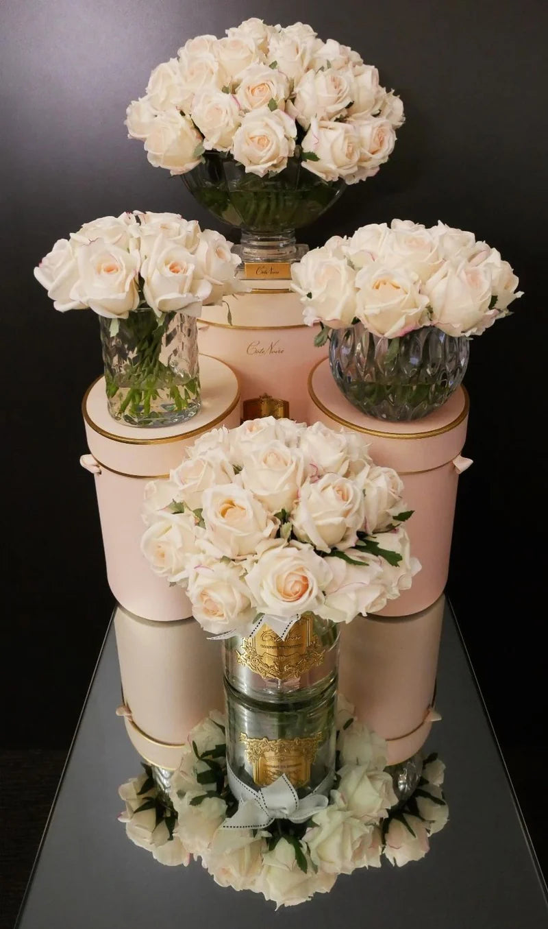 Cote Noire Luxury Round 13 Rose Bud Bouquet - Pink Blush