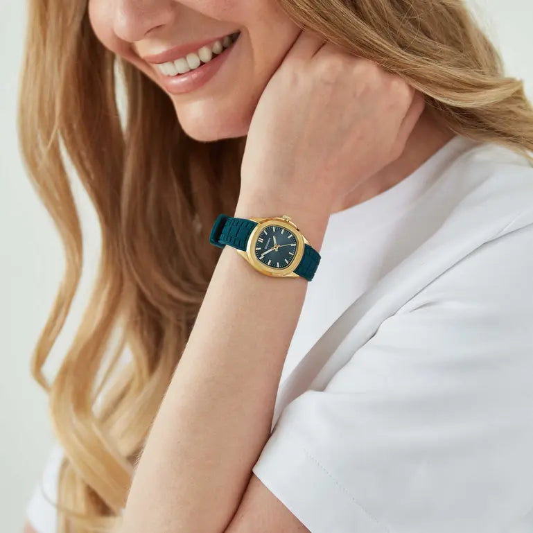 Sekonda Octaire Ladies Octaire Watch | Gold Case and Teal Silicone Strap | 40797