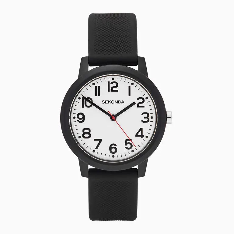 Sekonda Nova Ladies Watch | Black Case & Black Silicone Strap | 40798