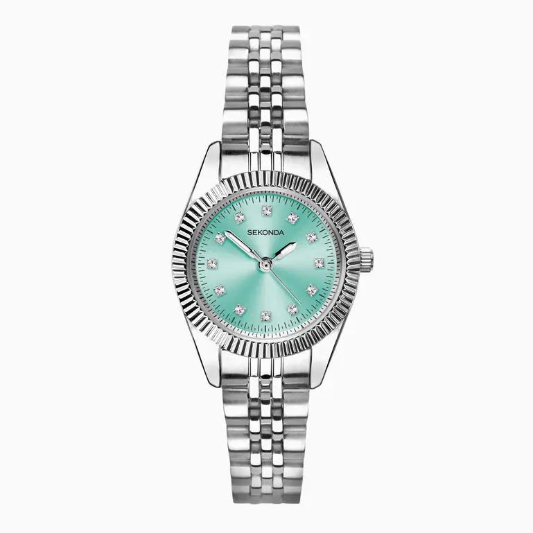 Sekonda Francis Ladies Watch | Silver Alloy Case & Stainless Steel Bracelet with Blue Dial