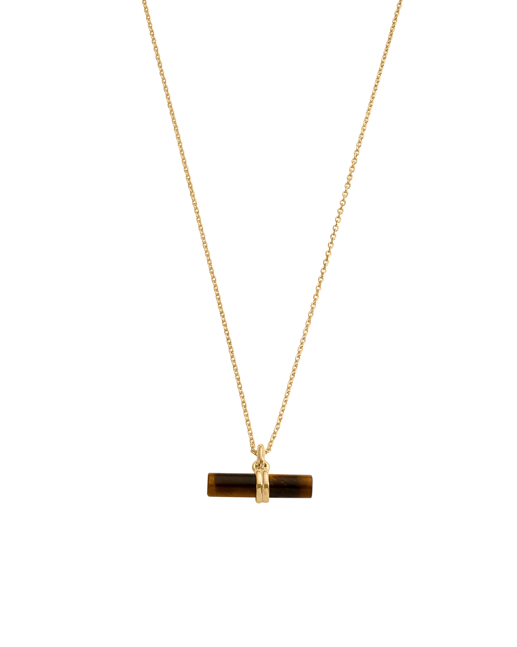Kirstin Ash Tigers Eye T'Bar Necklace