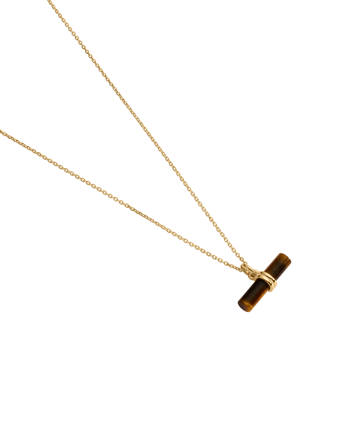 Kirstin Ash Tigers Eye T'Bar Necklace