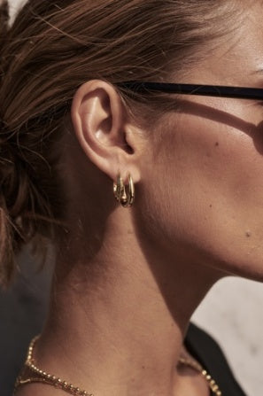 Zafino Marley Gold Hoop- Medium