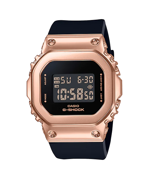 G Shock Ladies Digital Slim Rose Gold and Black GMS5600PG 1D