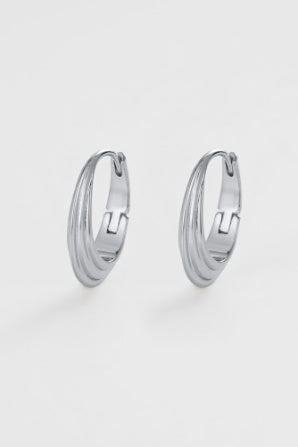 Zafino Marley Silver Hoop- Medium