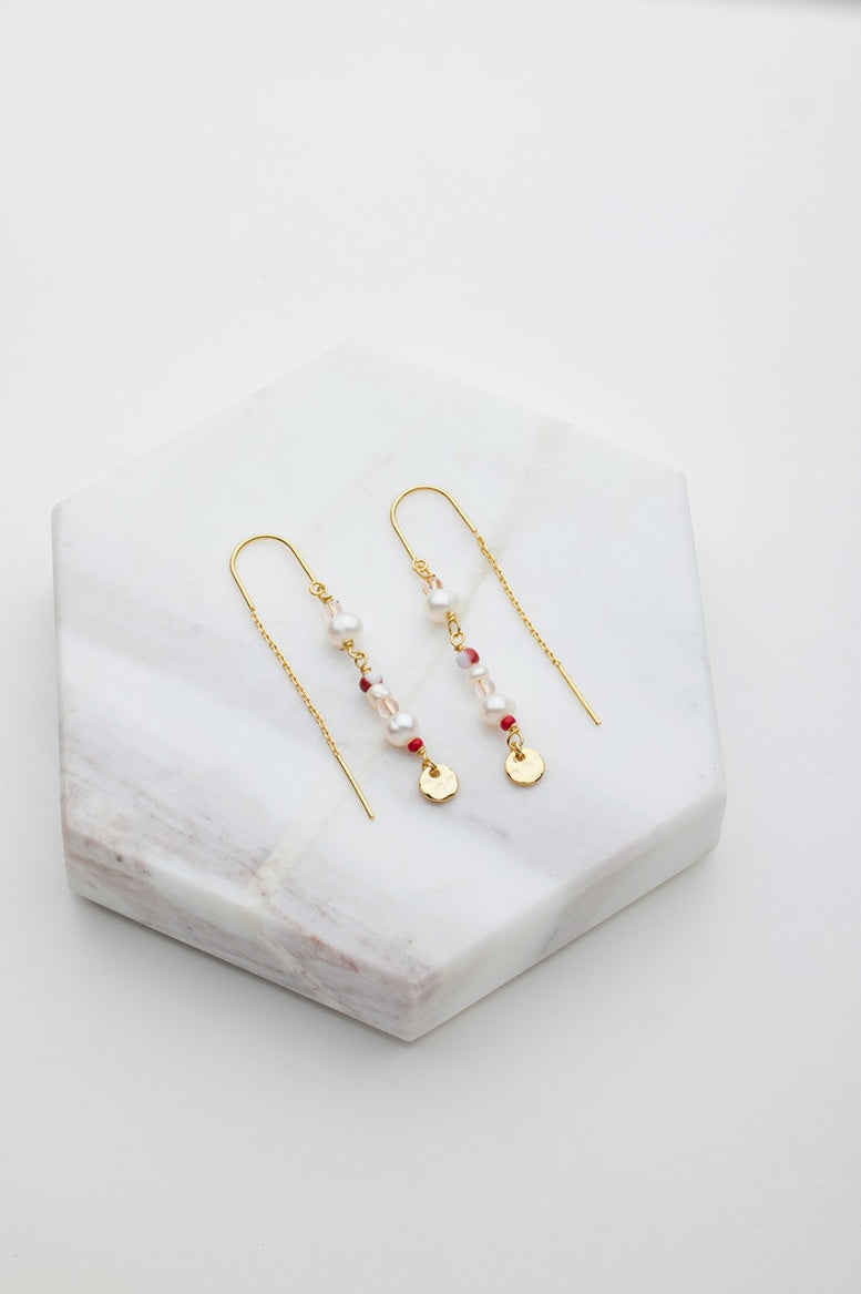 Zafino Alice Thread Earring - Pink