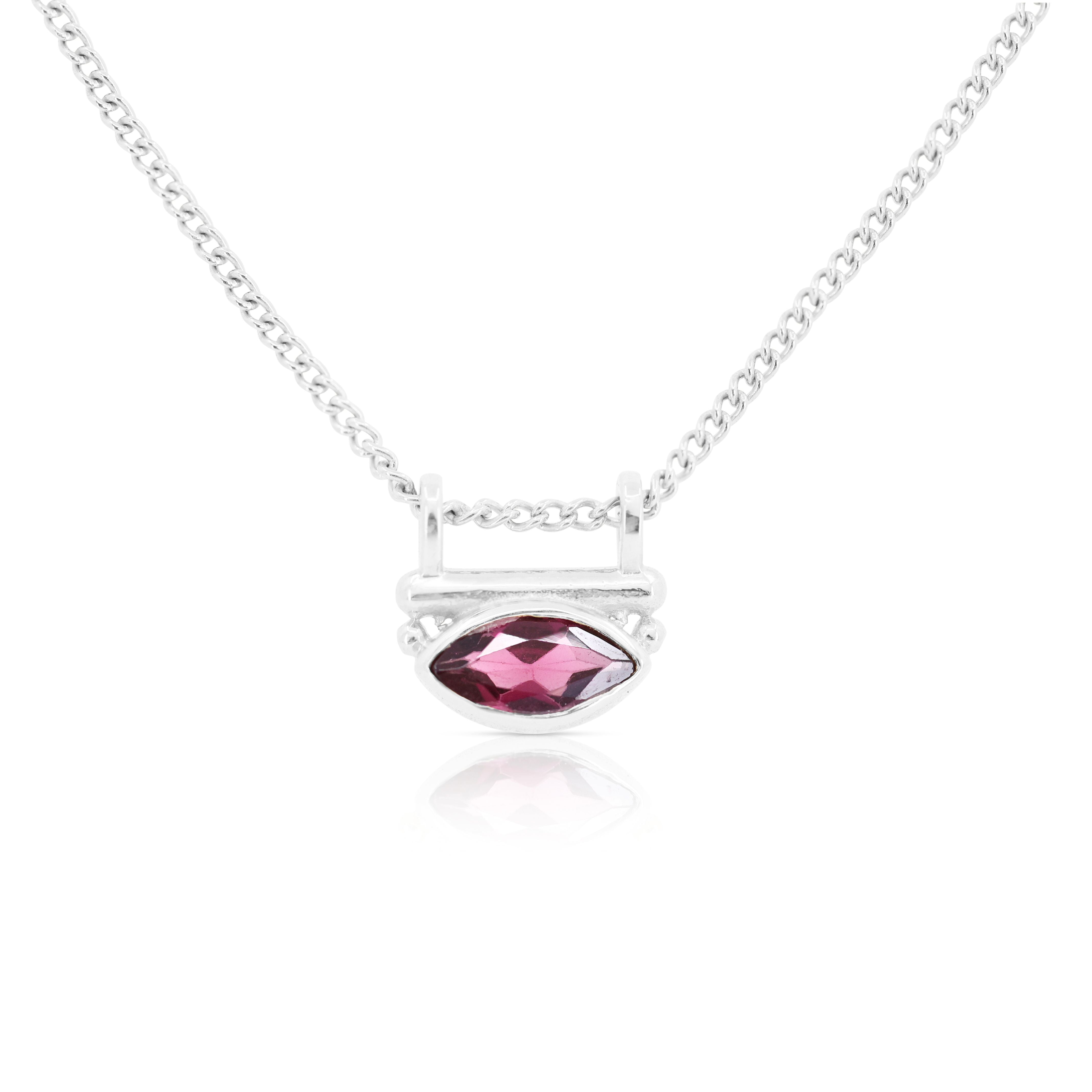 Toni May Nyra Rhodolite Silver Necklace