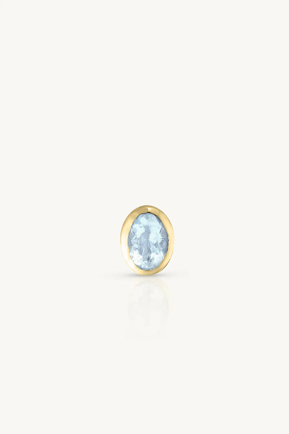 Toni May March Aquamarine Gold Birthstone Oval Charm