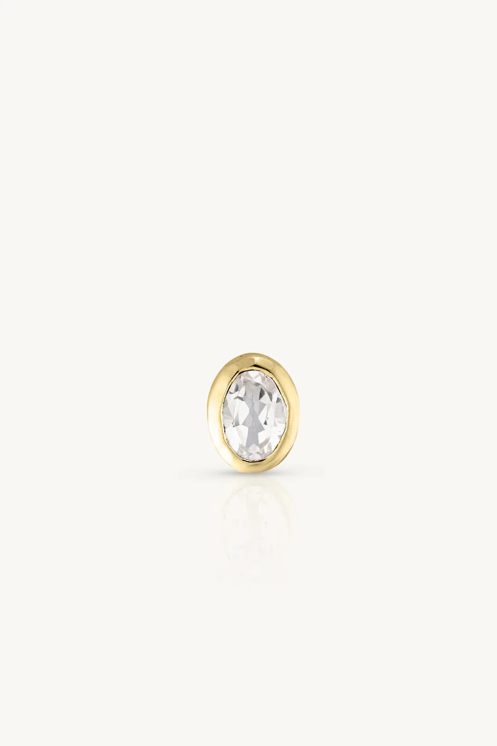 Toni May April Topaz Gold Oval Birthstone Charm