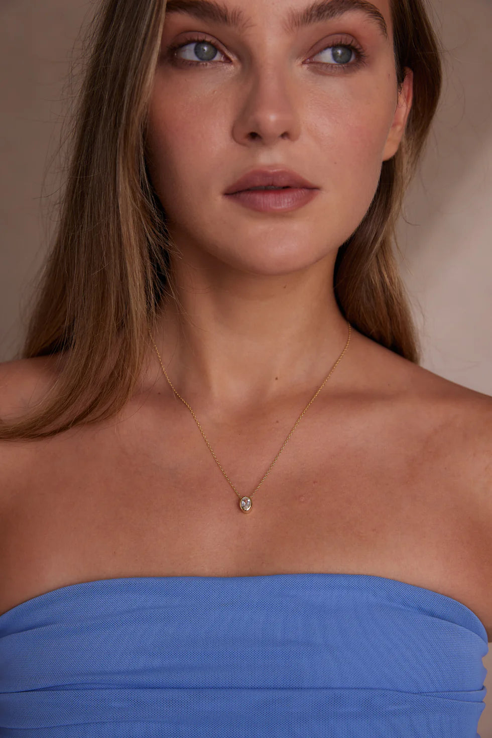 Toni May April Topaz Gold Oval Birthstone Charm