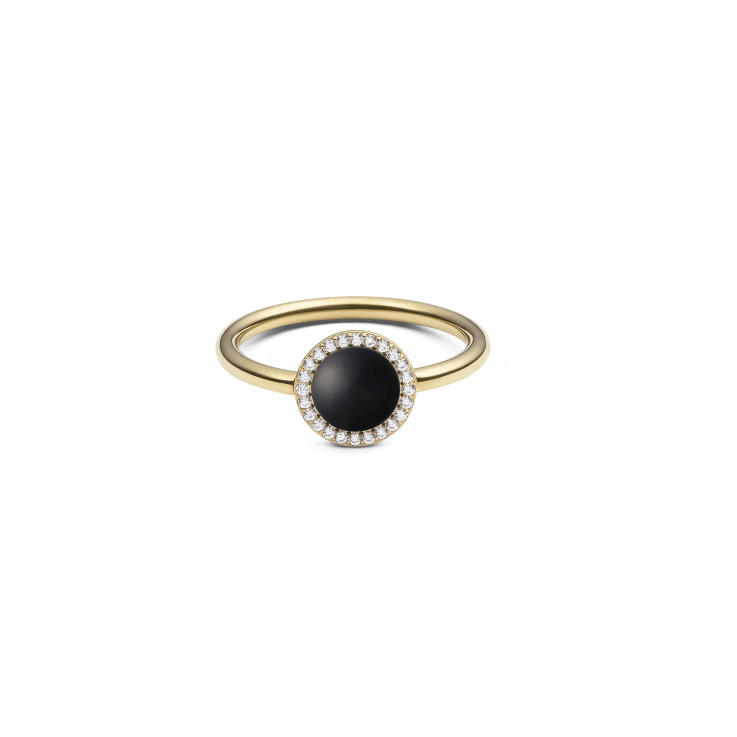 Daniel Wellington Audrey Ring Black Agathe Gold
