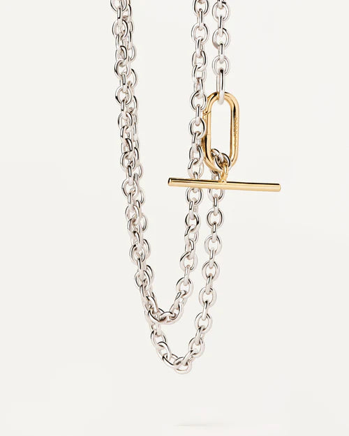 PdPaola Long Beat Chain Necklace
