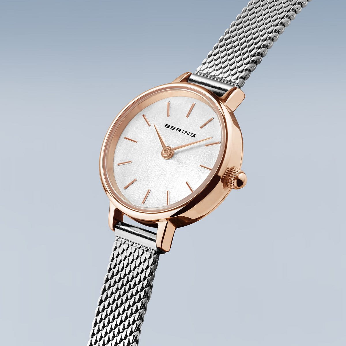 Bering Classic Rose Gold Siver Dial 26mm Watch