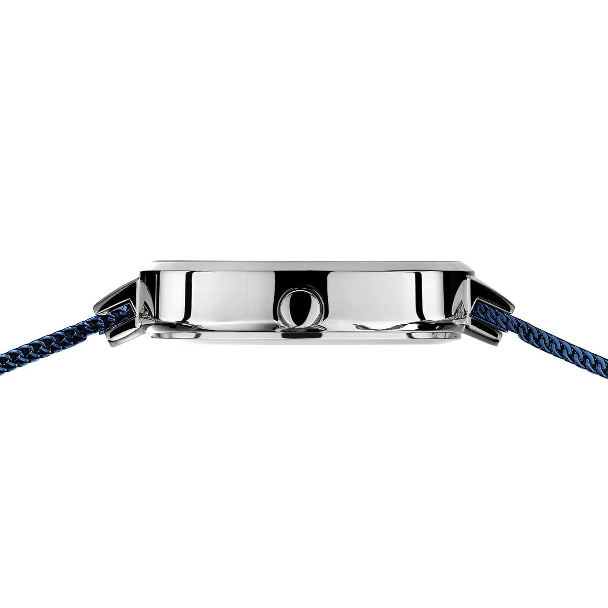 Bering Solar Polished Silver and Blue 31mm Watch